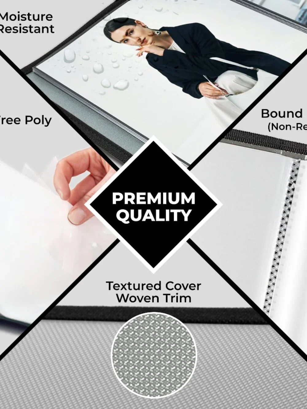 Dunwell Photo Album 8x10 (Silver) with Black Mounting Paper, 8 x 10 Photo & Art